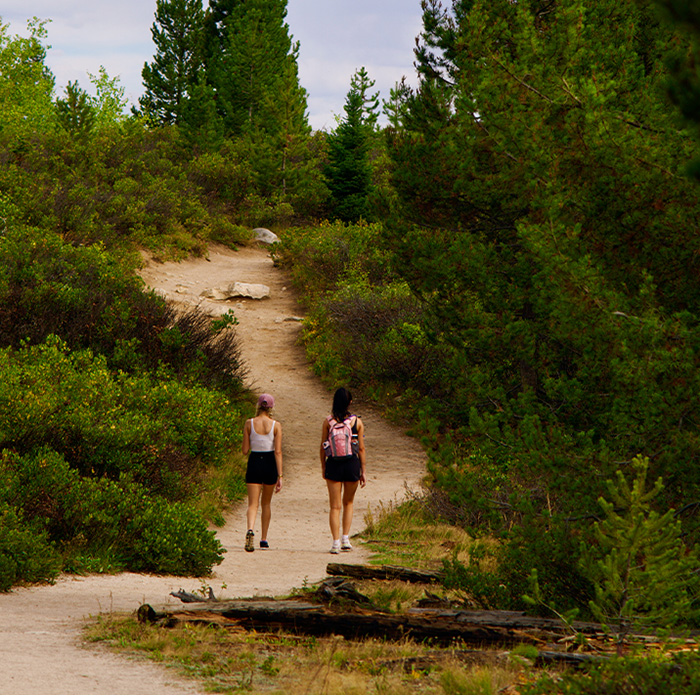 couple hiking through jackson hole